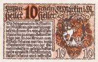 (№1920) Банкнота Австрия 1920 год "10 Heller"