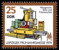 (1979-018) Марка Германия (ГДР) "Фрезерный станок"    Ярмарка, Лейпциг III O