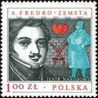 (1978-055) Марка Польша "А. Фредро"    Польские драматурги II Θ