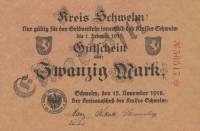 (№1918) Банкнота Германия 1918 год "20 Mark"