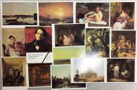 Набор открыток "Русская живопись второй трети XIX века", 16 шт., 1985 г.