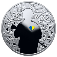 (140) Монета Украина 2016 год 5 гривен "Украина начинается с тебя"  Нейзильбер  PROOF