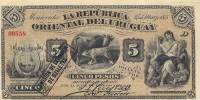 (№1875P-A103) Банкнота Уругвай 1875 год "5 Pesos"
