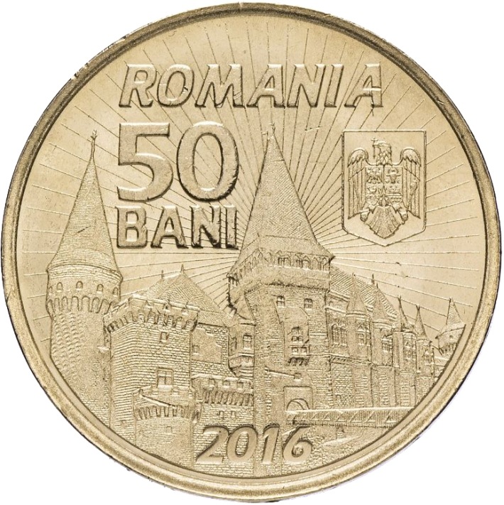 (2016) Монета Румыния 2016 год 50 бань &quot;Янош Хуньяди&quot;  Латунь  UNC