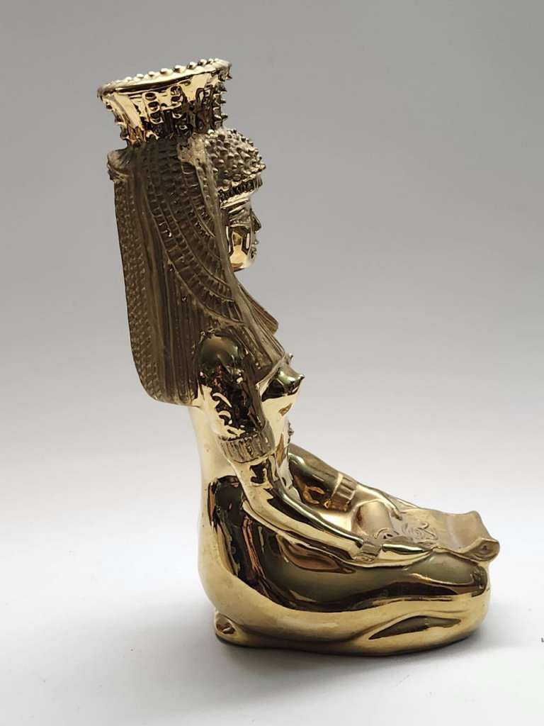 Статуэтка -подсвечник Клеопатра керамика позолота 25 см