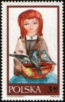 (1968-014) Марка Польша "Золушка"   Сказки II Θ