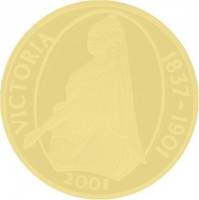 () Монета Тристан да Кунья 2001 год 50 пенсов ""   PROOF
