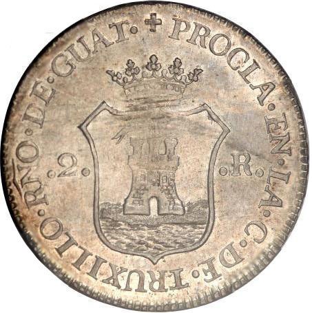 (№1808km2) Монета Гондурас 1808 год 2 Reales