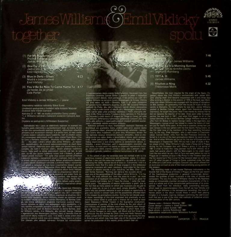 Пластинка виниловая , Together Supraphon 300 мм. Excellent