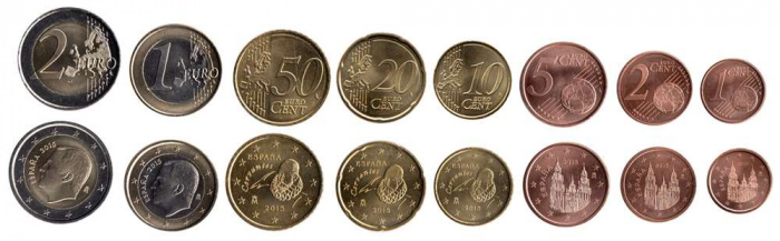 (2000) Набор монет Евро Испания 2000 год   UNC
