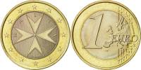 (2008) Монета Мальта 2008 год 1 евро "Мальтийский крест"  Биметалл  UNC