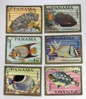 -- Набор марок Панама 6 шт.  Гашёные , III Θ