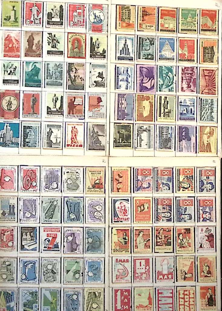 Набор спичечных этикеток, разные темы (17 альбомных листов)