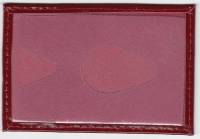 Обложка для проездного, Натуральная блестящая кожа, Бордовая №2