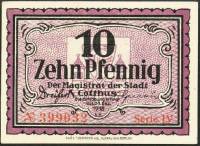(№1918) Банкнота Германия 1918 год "10 Pfennig"