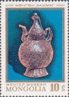 (1974-071) Марка Монголия "Кувшин для вина"    Народное искусство III Θ