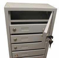 Металлический ящик для хранения, 6 секций, 600х380х190 мм (сост. отл.)