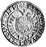 (№1640km882) Монета Австрия 1640 год 1 Thaler