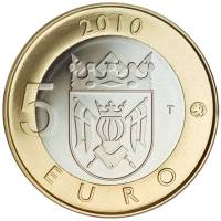 (006) Монета Финляндия 2010 год 5 евро "Финляндия" 2. Диаметр 27,25 мм Биметалл  UNC