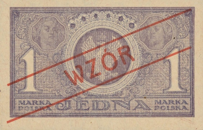 (№1919P-19s1) Банкнота Польша 1919 год &quot;1 Marka&quot;