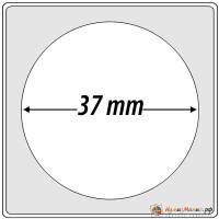 Капсула для монет из прозрачного стекла с чёрной вставкой Quadrum (Квадрум) 37 мм Leuchtturm 