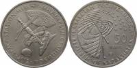 (047) Монета Казахстан 2012 год 50 тенге "Станция Мир"  Нейзильбер  UNC