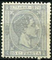 (№14) Марка Куба 1876 год "Король Альфонсо XII", Негашеная