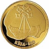 () Монета Латвия 1998 год 10  ""   Биметалл (Платина - Золото)  UNC