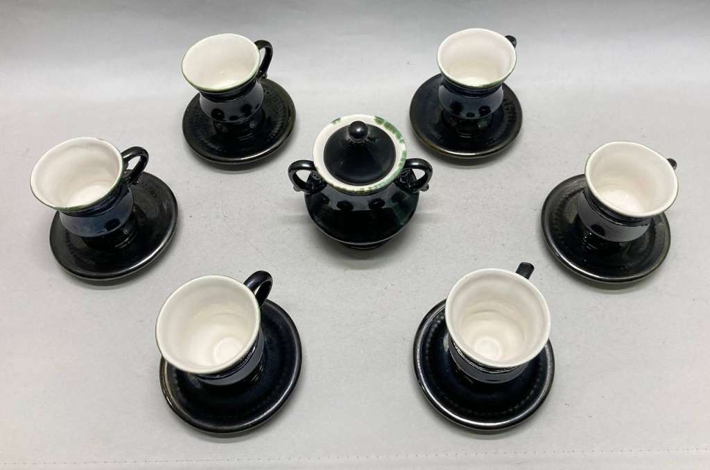 Кофейный сервиз, керамика, 13 предметов