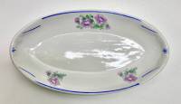 Блюдо овальное с цветами, Дулёво, 30-е годы, СССР