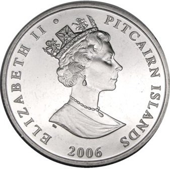 (2006) Монета Остров Питкерн 2006 год 1 доллар &quot;Елизавета II. 80 лет&quot;  Медь-Никель  PROOF