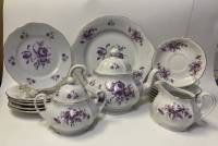 Чайный столовый сервиз Чехословакия Богемия 19 предметов 