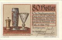 (№1920) Банкнота Австрия 1920 год "80 Heller"