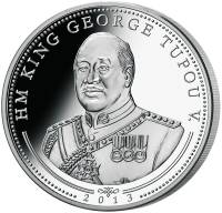 () Монета Тонга 2013 год 5  ""   Биметалл (Серебро - Ниобиум)  UNC