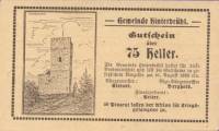 (№1920) Банкнота Австрия 1920 год "75 Heller"