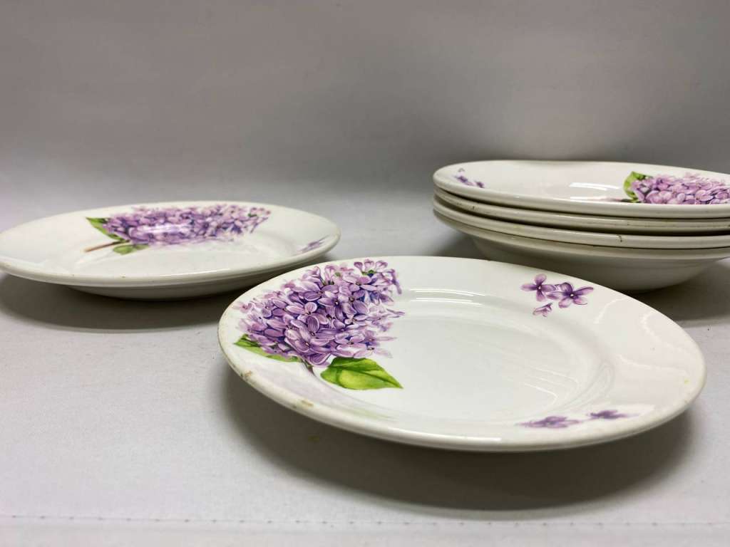 Тарелки Краснодар фарфор сирень, 6 шт