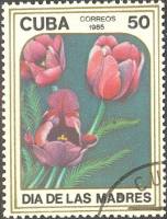 (1985-041) Марка Куба "Тюльпан"    Цветы III Θ