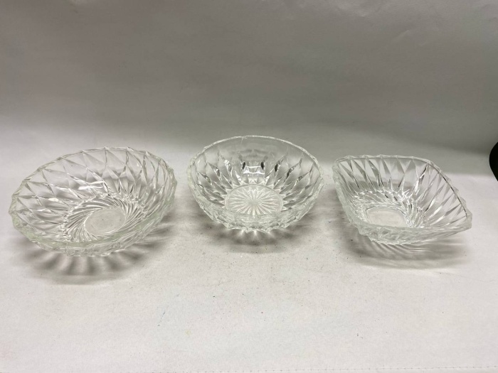 Салатник фруктовница хрусталь СССР, 3 шт
