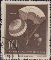 (№1958-424) Марка Китай 1958 год "Sportsaviation публичности", Гашеная