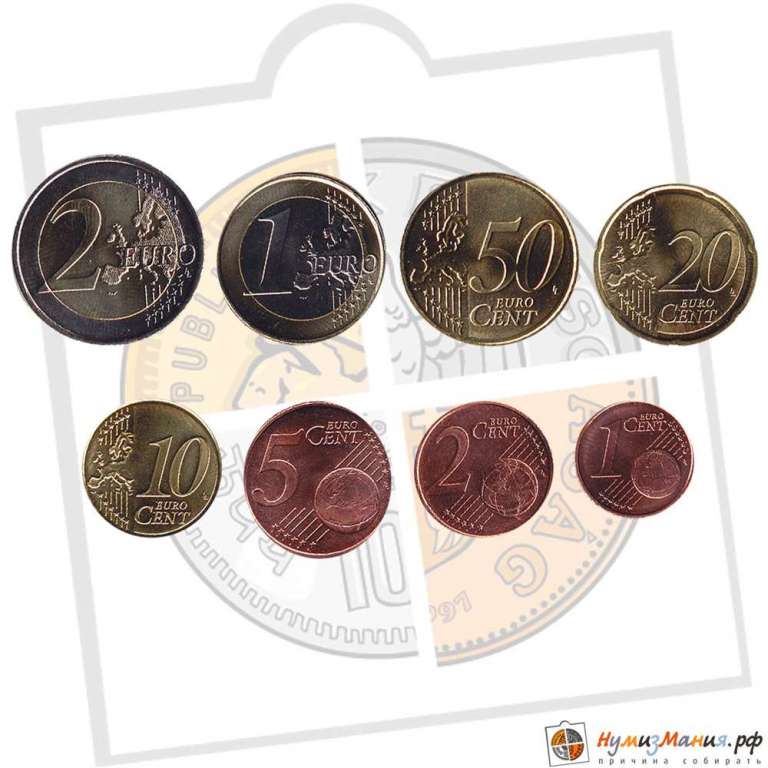(2010) Набор монет Евро Нидерланды (Голландия) 2010 год   UNC