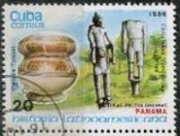 (1986-078) Марка Куба "Керамический сосуд"    История Латинской Америки III Θ
