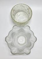 Салатники, стекло рельефное, СССР, 2 шт