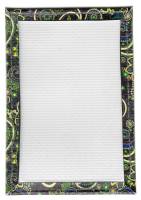 Обложка для проездного (Полимер) Принт "Узор Пейсли", Зеленый/желтый/черный