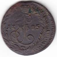 (1785, КМ) Монета Россия-Финдяндия 1785 год 1/2 копейки   Деньга Медь  XF