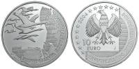 (2004J) Монета Германия (ФРГ) 2004 год 10 евро "Парк Гамбургское ваттовое море"  Серебро Ag 925  UNC