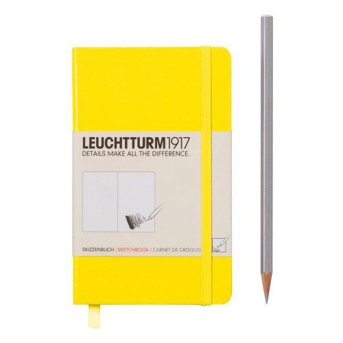 Альбом для эскизов SKETCHBOOK POCKET A6, лимонный, НЕЛИНОВАННЫЙ. Leuchtturm1917, #344989