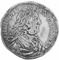 (№1652km23) Монета Монако 1652 год 1 Scudo