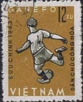 (1963-039) Марка Вьетнам "Футбол"   Спортивные игры в Джакарте III Θ