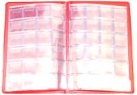 Монетник "Десяточка" 120х175мм, 192 ячейки с клапанами, ПВХ, Красный. Производство "Нумизмания"