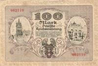 (№1922P-13) Банкнота Данциг 1922 год "100 Mark"